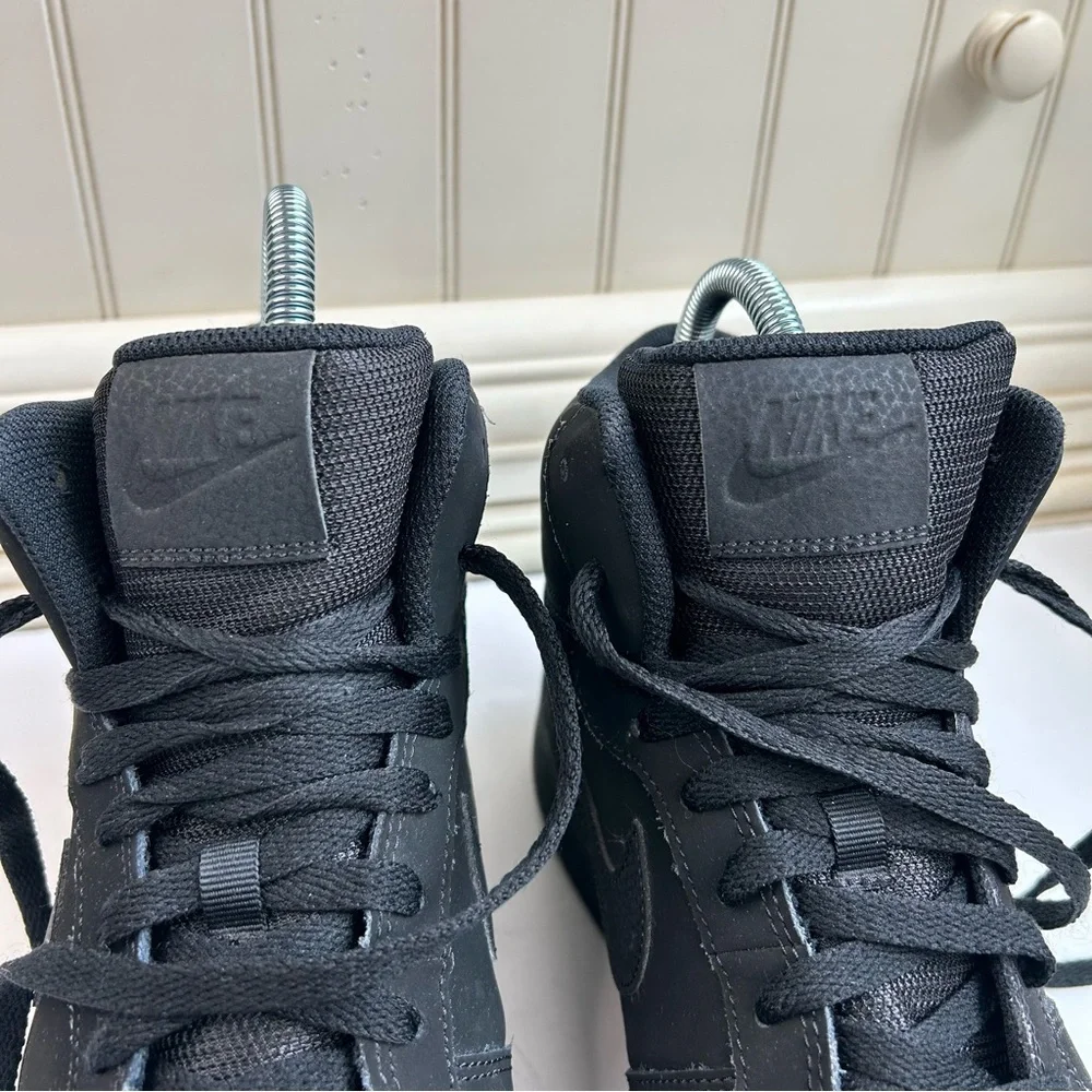 Nike Ebernon High Top Mid SE Triple Black Men's Basketball Athletic Shoes Gym